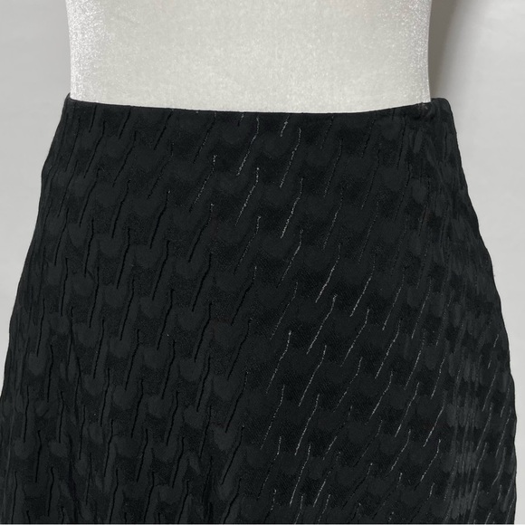 & Other Stories Houndstooth Textured Jacquard Flare Mini Skirt Black Size 4 - Picture 7 of 16
